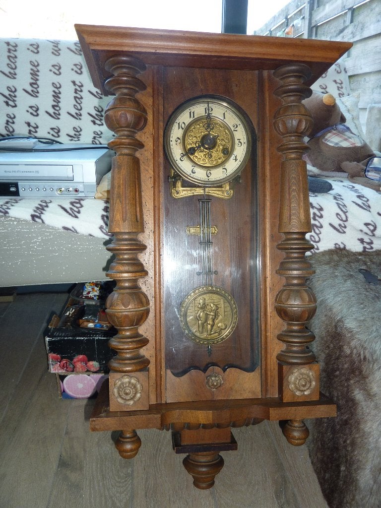 Antieke duitse wandklok met gong retro nr. 1, Ophalen