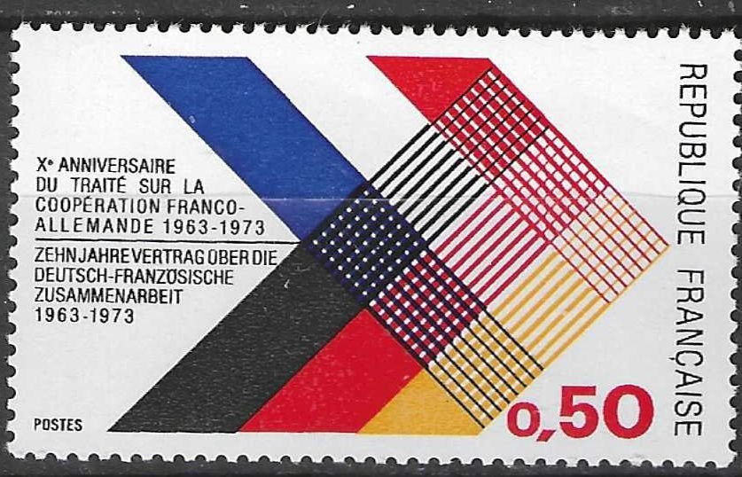 Frankrijk 1973 - Yvert 1739 - Het Elysee-verdrag (PF), Postzegels en Munten, Verzenden, Postfris