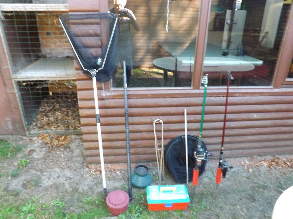 set visgerief voor op forel, Watersport en Boten, Ophalen, Gebruikt, Complete set