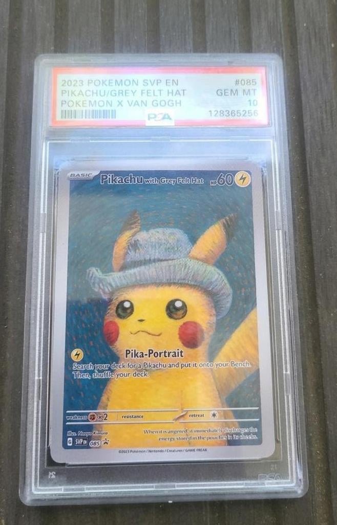 Pikachu avec chapeau en feutre gris #85 PSA10, Enlèvement, Neuf, Pochettes ou Étuis à cartes