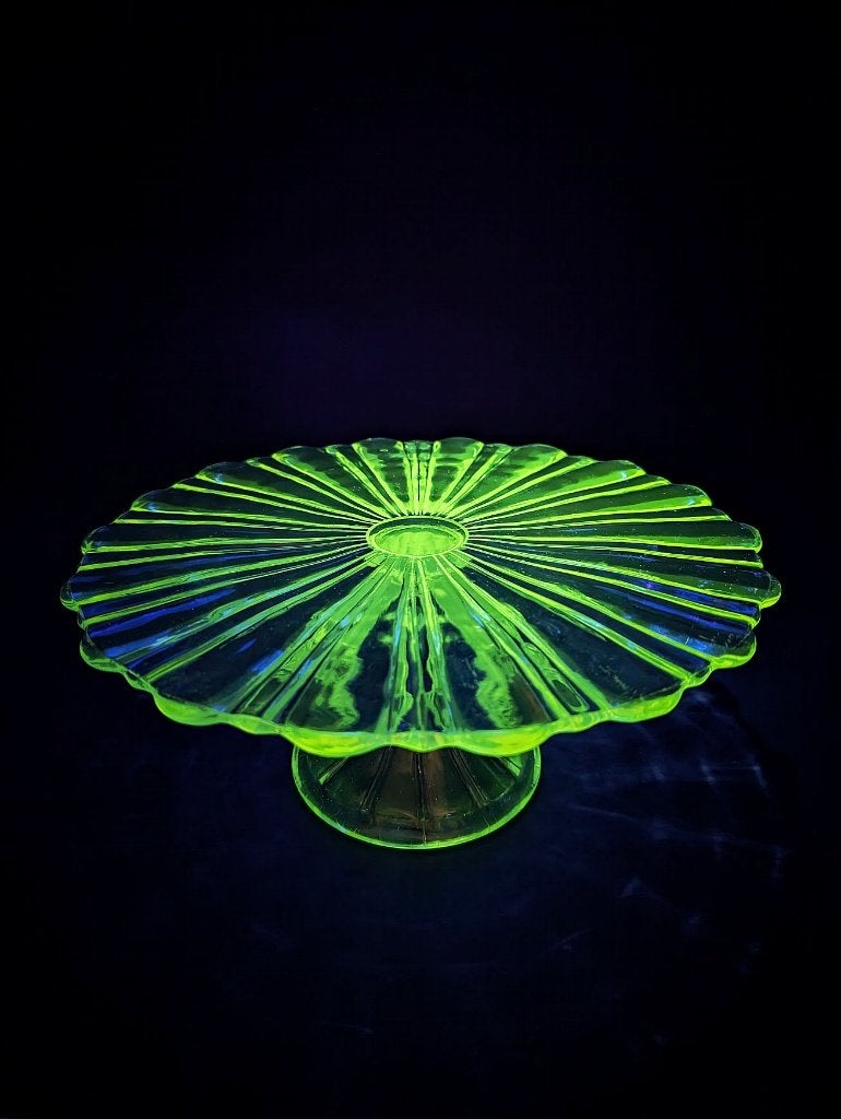 Vintage Art Déco Plate UV réactive -1930, Envoi