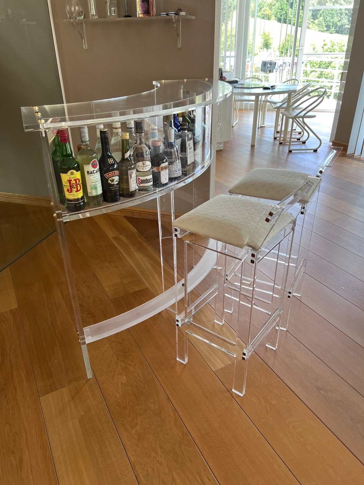 Bar Lucite avec 2 chaises, Enlèvement, Comme neuf