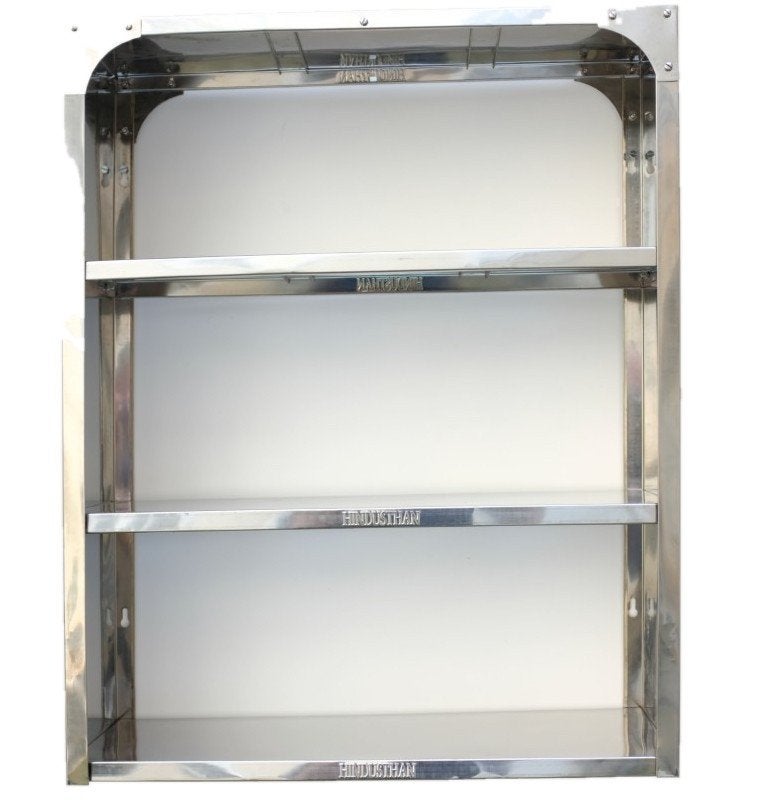 Étagères Bibliothèque Rangement - 76x60 cm - BOMBAY INOX, Envoi, Neuf, Étagère, Métal