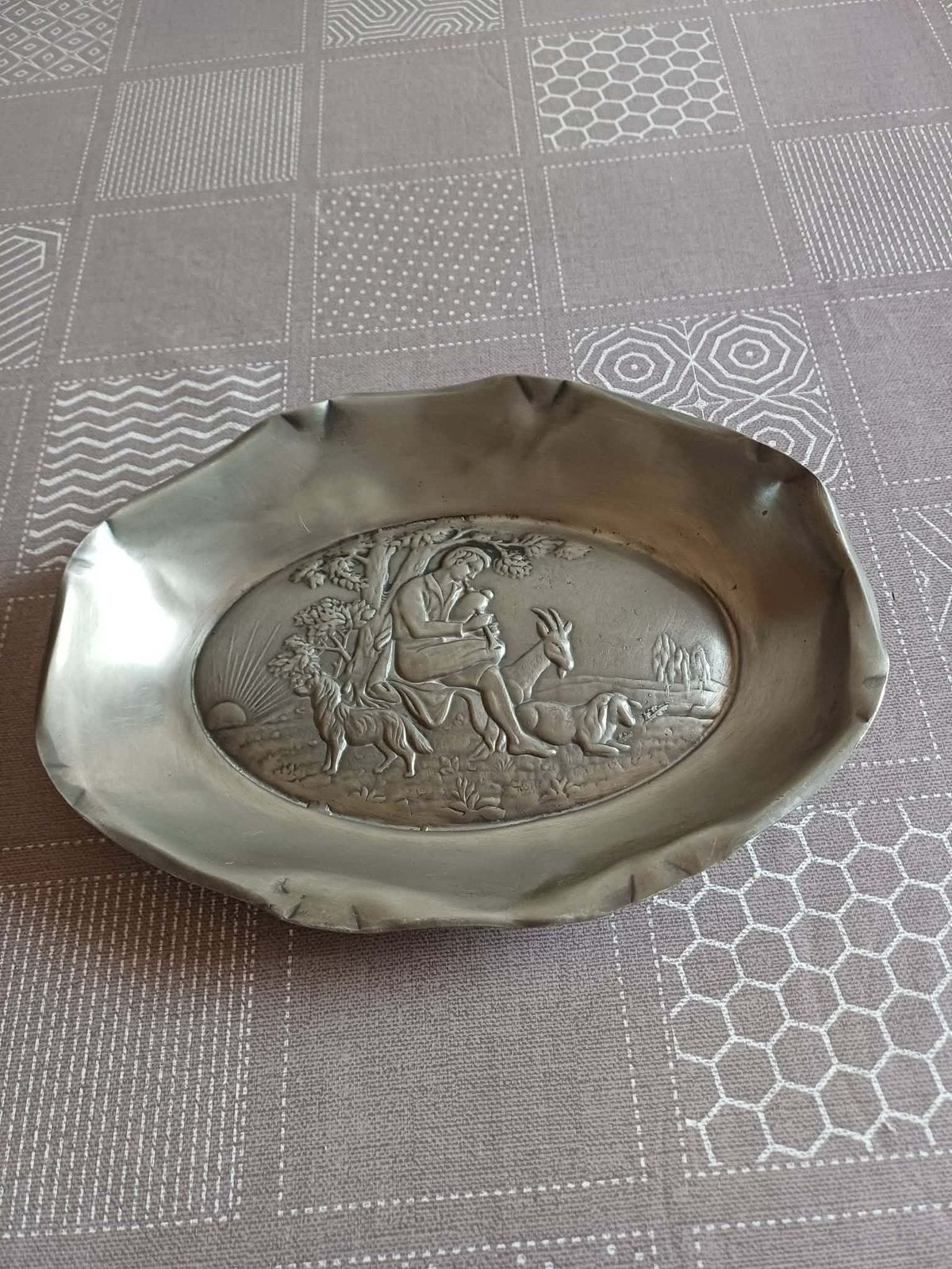 Tinnen bord, Antiek en Kunst, Ophalen
