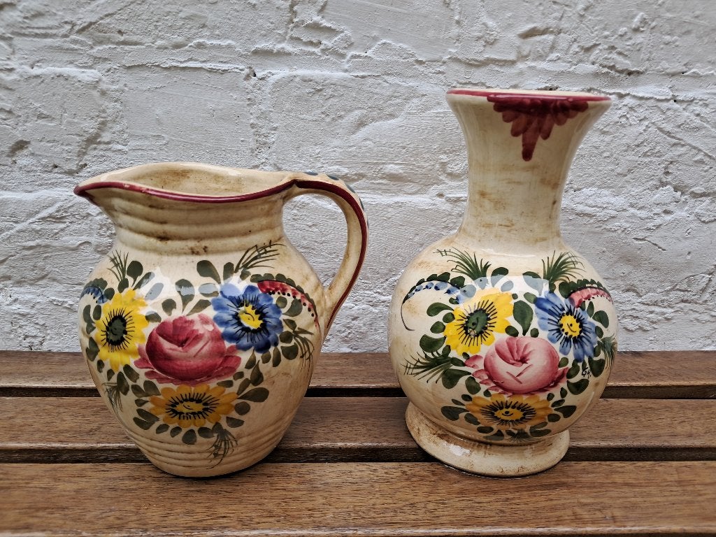 Jemappes aardewerken kruik en vaas, Antiek en Kunst, Ophalen of Verzenden