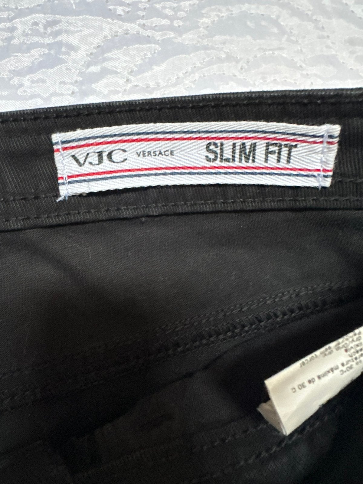 VJC Versace zwarte slimfit jeans maat FR 32 (IT 46), Kleding | Heren, Verzenden, Zo goed als nieuw, Zwart
