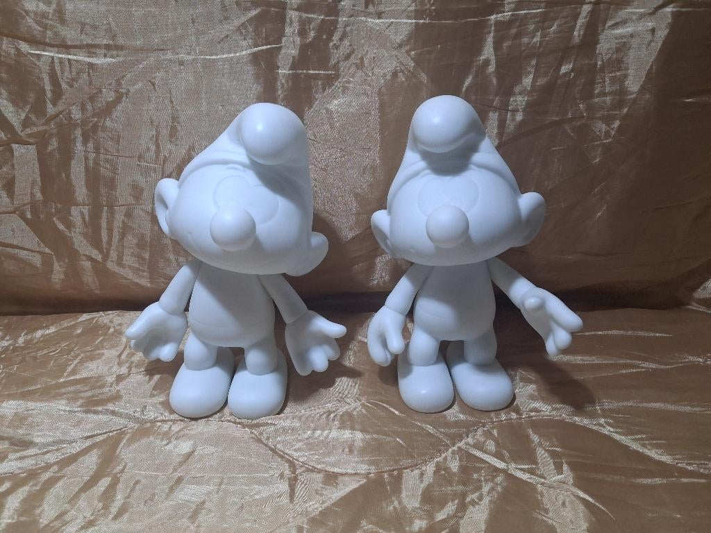 Lot Figurines Schtroumpf à peindre 20cm - Officiel Peyo 2017, Enlèvement, Comme neuf, Plus grand que 1:35, Personnage ou Figurines