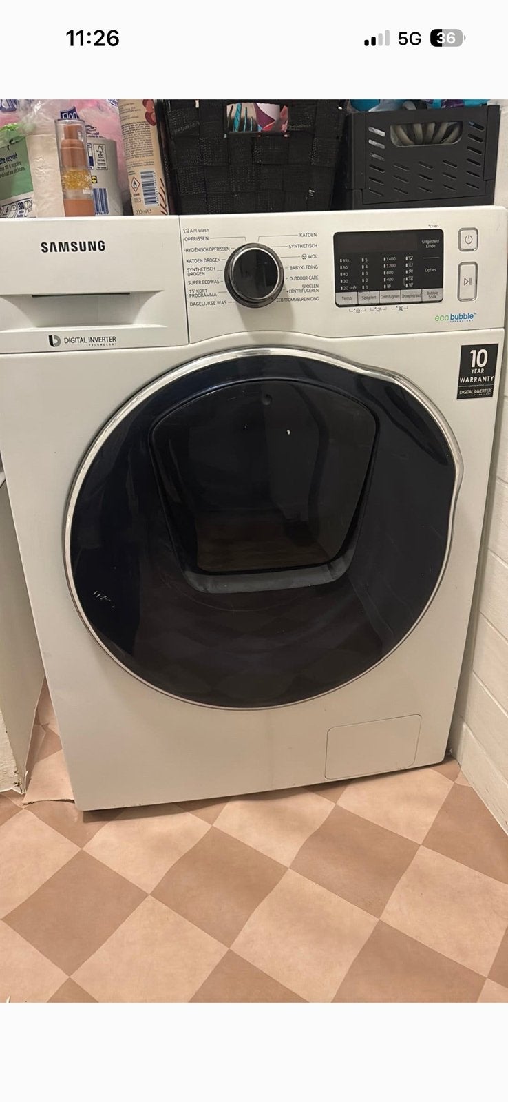 Wasmachine, Enlèvement ou Envoi