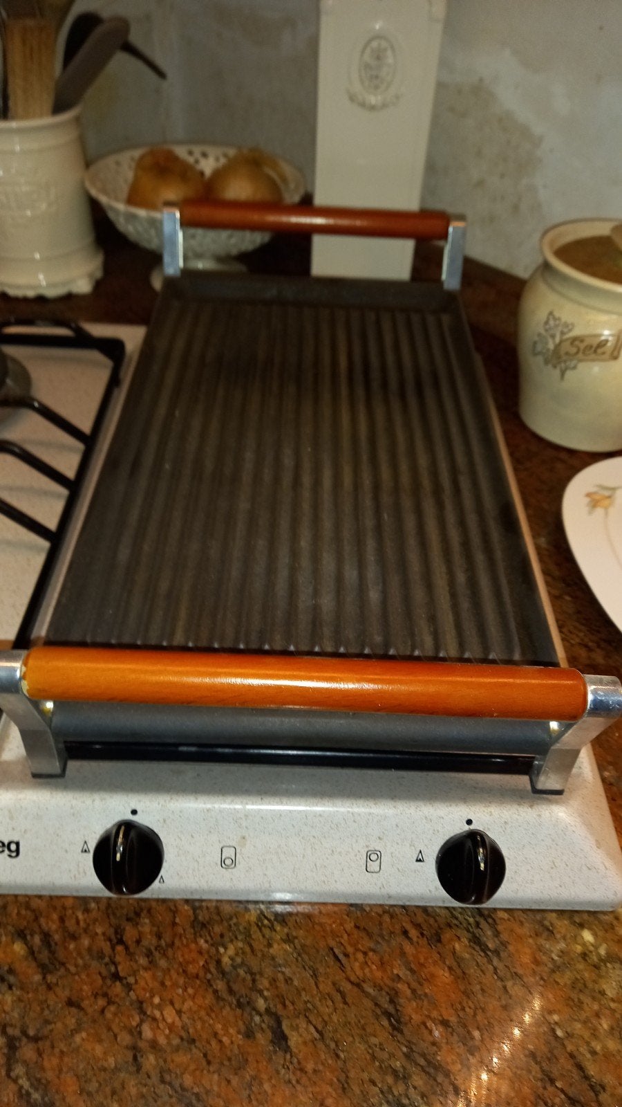 Plancha SMEG en Fonte, Electroménager, Enlèvement, Utilisé, Smeg