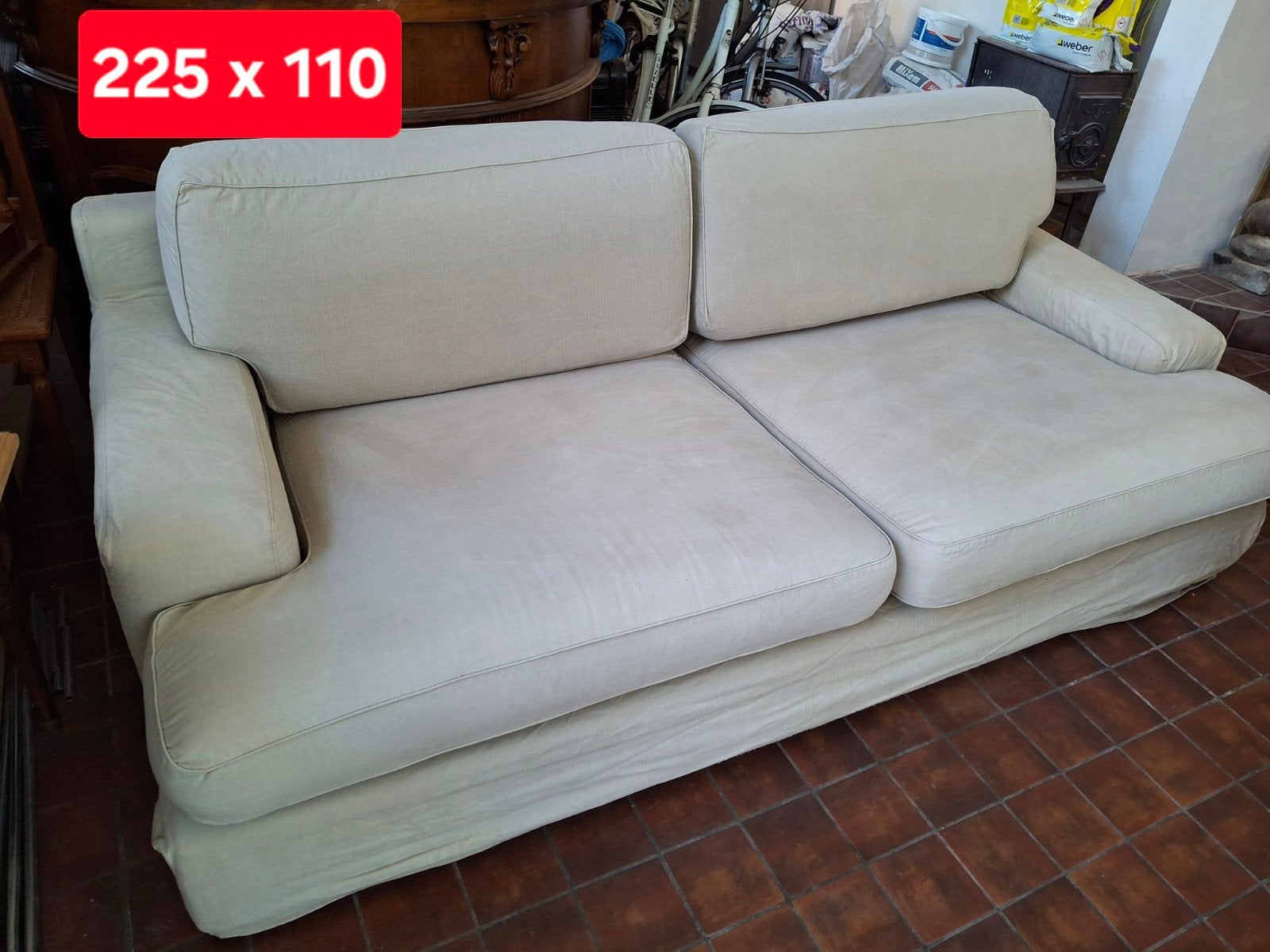 siège - canapé, Maison & Meubles, 100 à 125 cm, Enlèvement, Utilisé, Quatre personnes ou plus