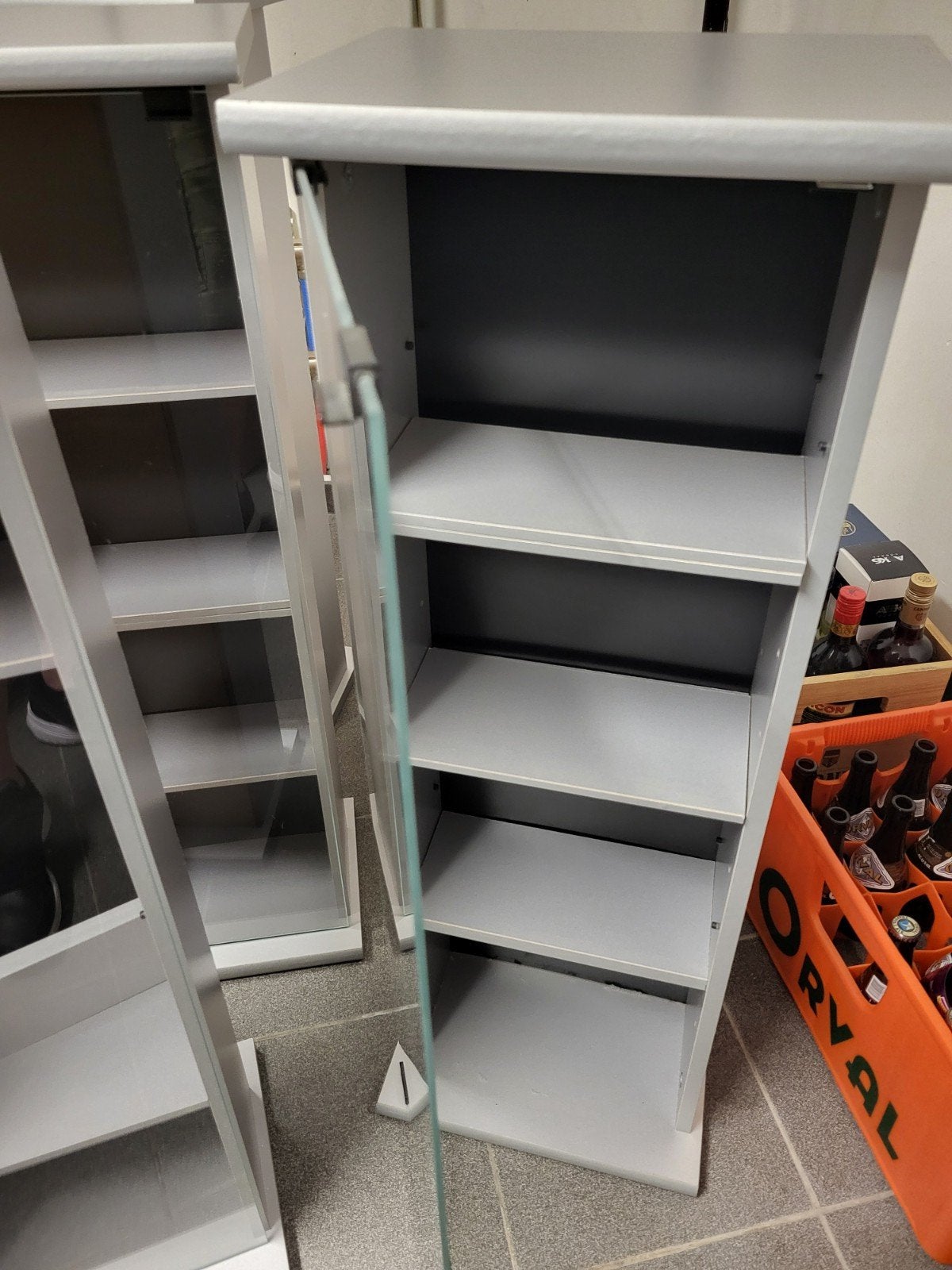 cd dvd kast met glazen deur 4 stuks, Enlèvement, Utilisé
