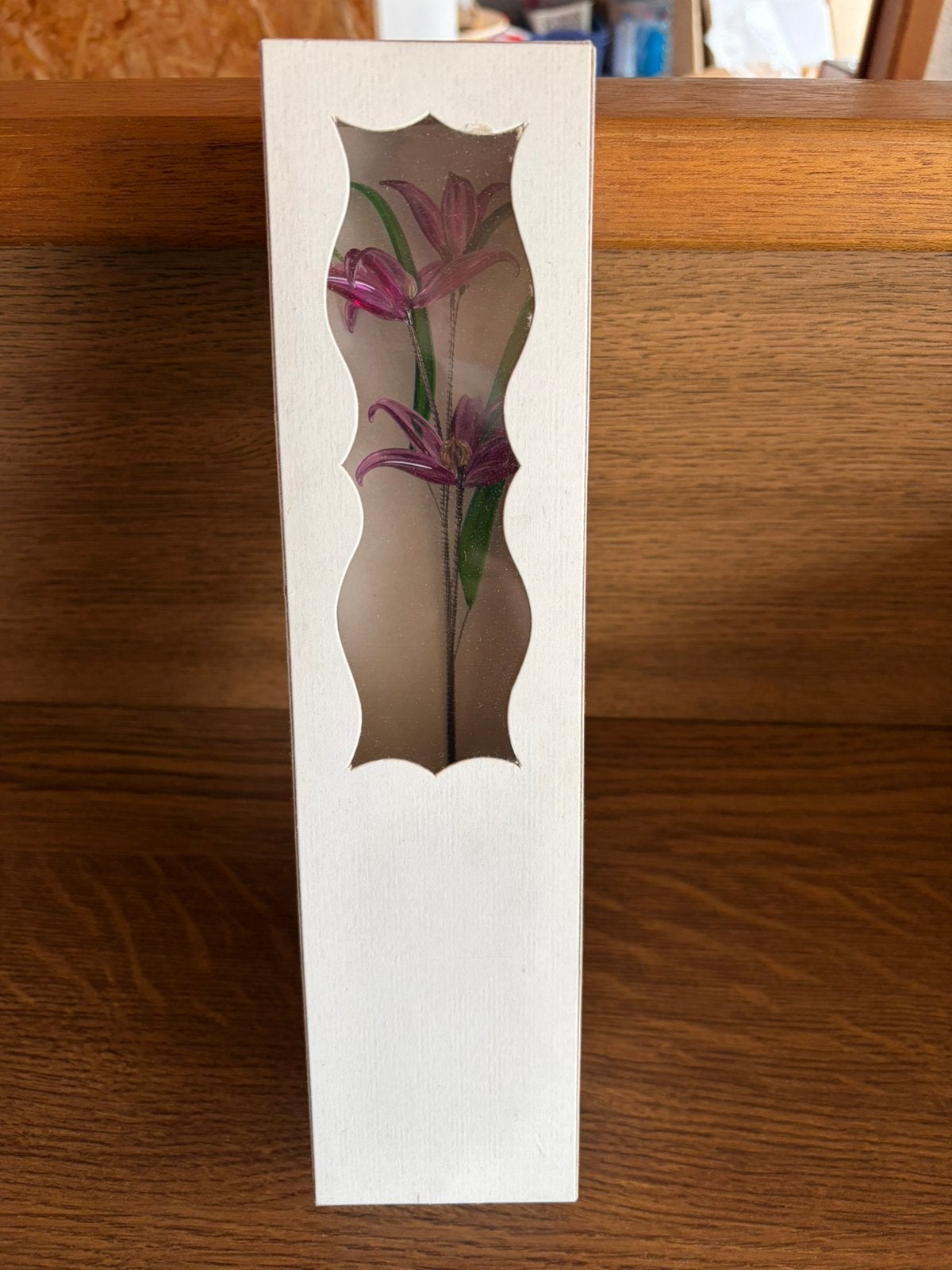 7 fleurs vintage en verre dans un vase  1=20€ 110€ complètes, Antiquités & Art, Enlèvement ou Envoi