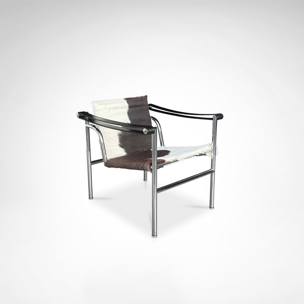 LC1 fauteuil | Le Corbusier | Cassina | jaren 80 | ponyskin, Ophalen, Gebruikt, Overige kleuren, Leer