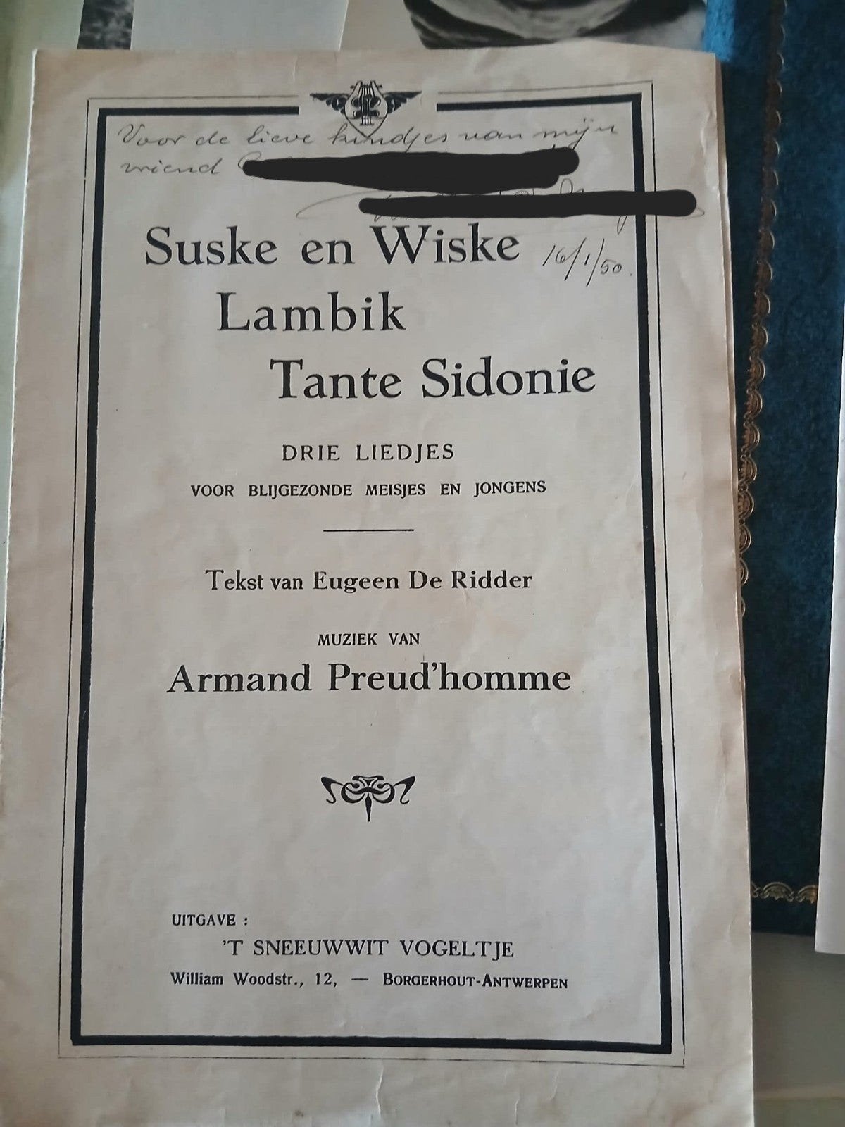 Bladmuziek Suske en Wiske door Armand Preud'home, Verzamelen, Ophalen of Verzenden