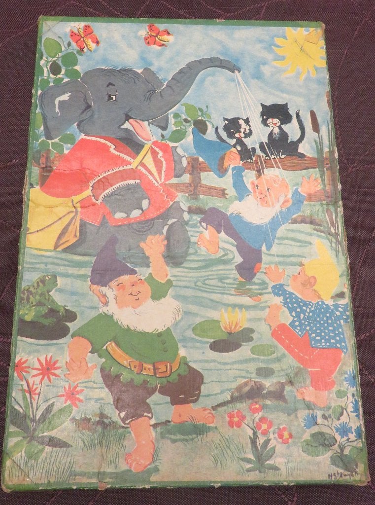 Vintage houten puzzel - Wooden Jig-Saw Puzzle, Ophalen