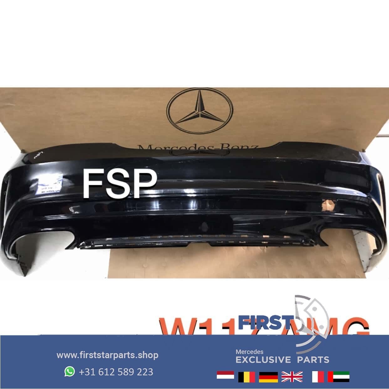 W117 C117 X117 CLA AMG ACHTERBUMPER ZWART Mercedes 2013-2018, Gebruikt, -, Ophalen of Verzenden, Achter