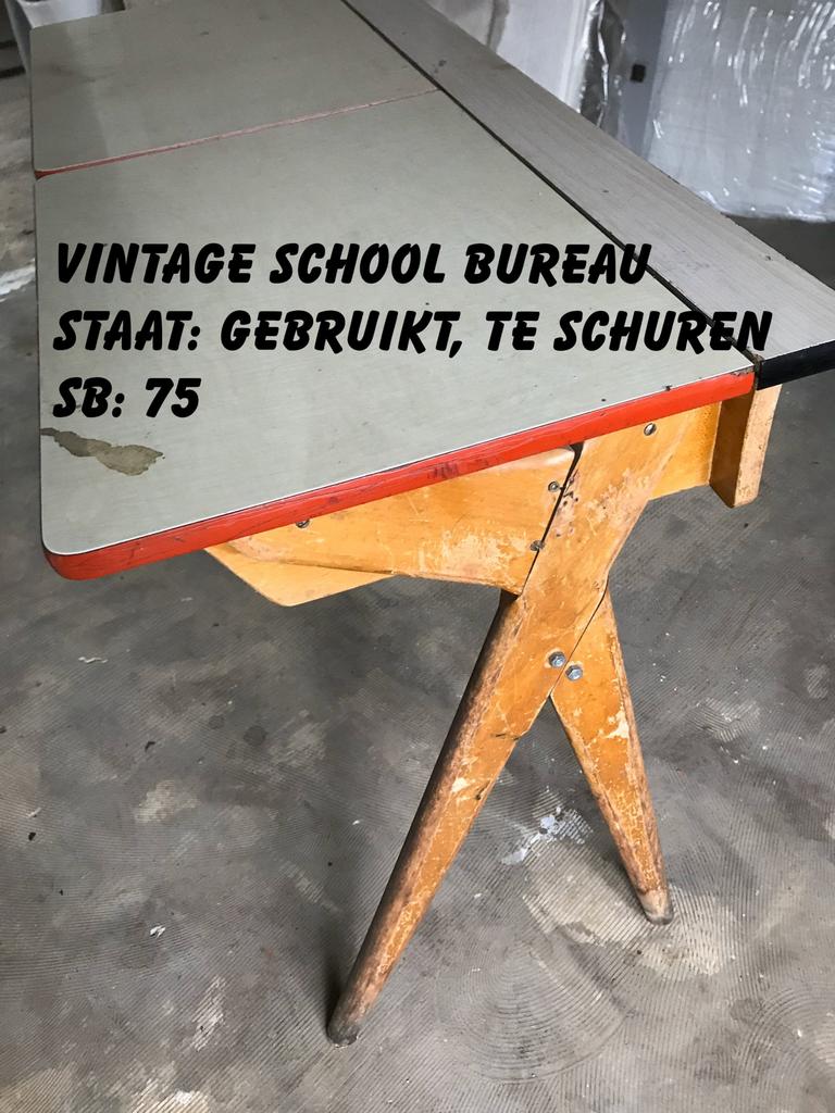 Vintage school bureau, Maison & Meubles, Enlèvement, Utilisé