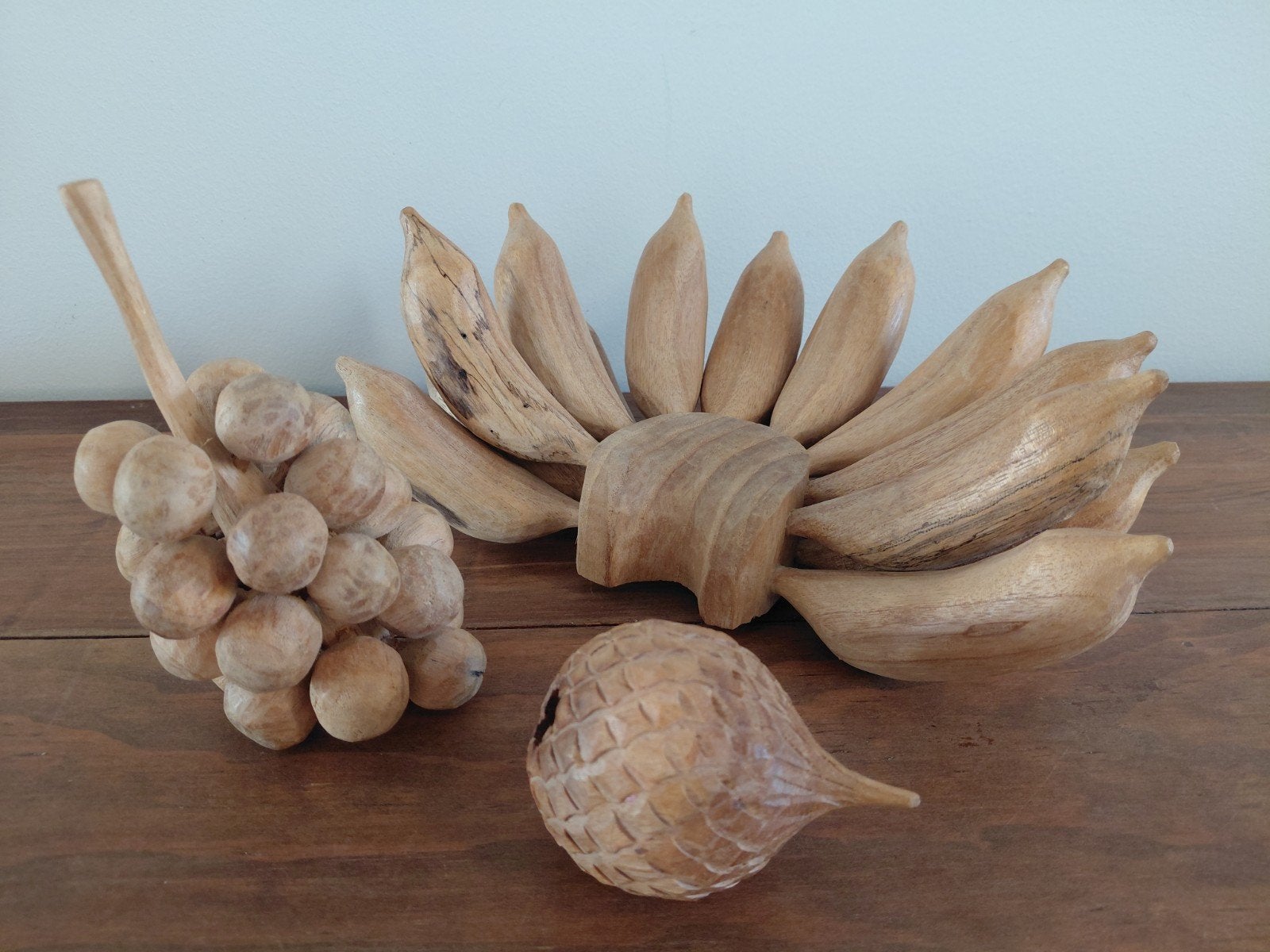Decoratieve houten objecten - natuurlijke look - fruit, Antiek en Kunst, Ophalen