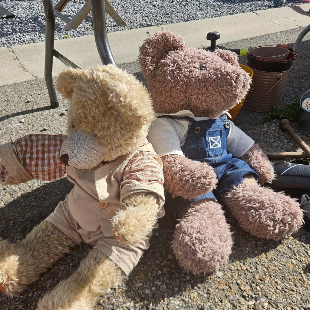 Deux gros nounours taille de +/- 50 cm, Brun, Enlèvement ou Envoi, Moyen (20 à 80 cm), Utilisé