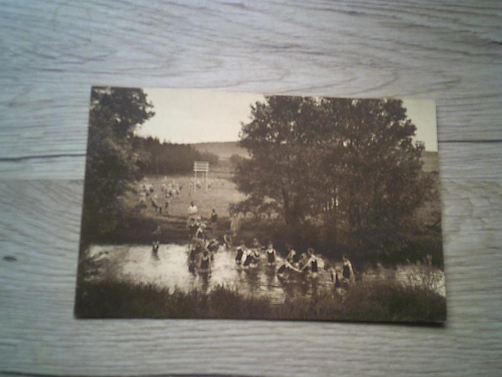AMBERLOUP: Institut Ste Ode - L'Ourthe et la plaine de jeux, Enlèvement ou Envoi, Avant 1920, Affranchie, Luxembourg