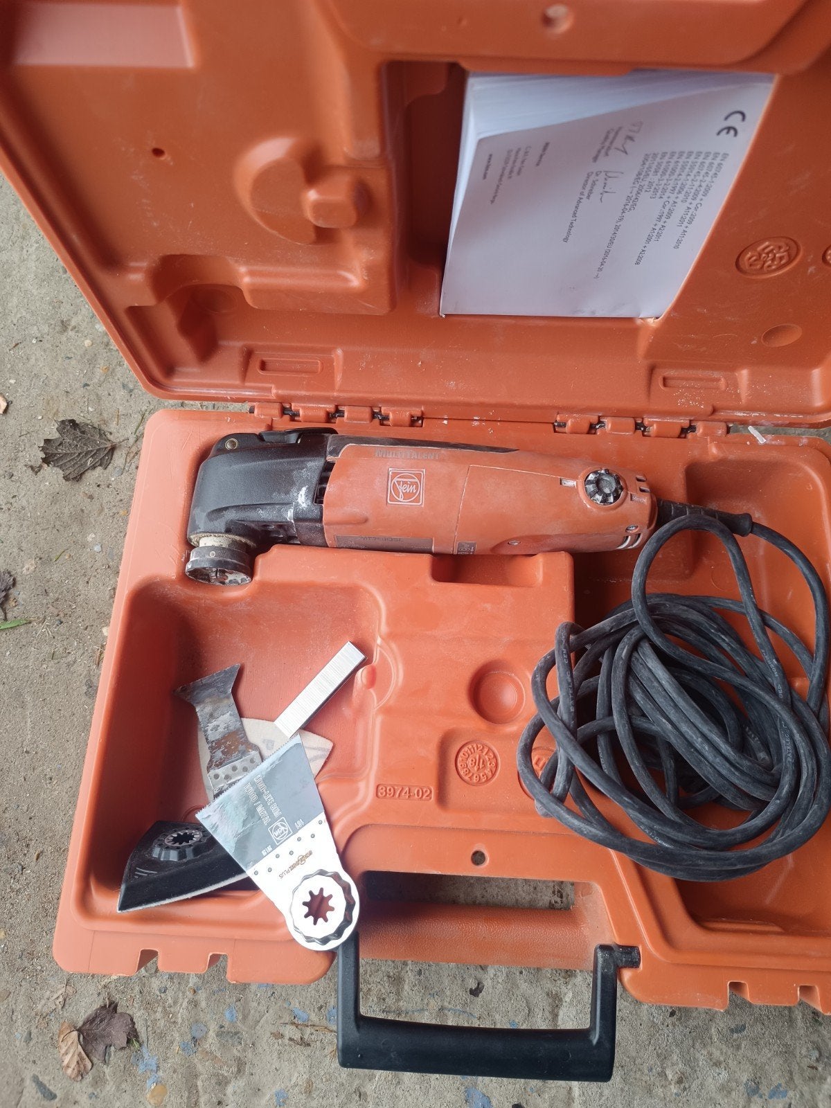 Fein multimaster, Ophalen, Gebruikt