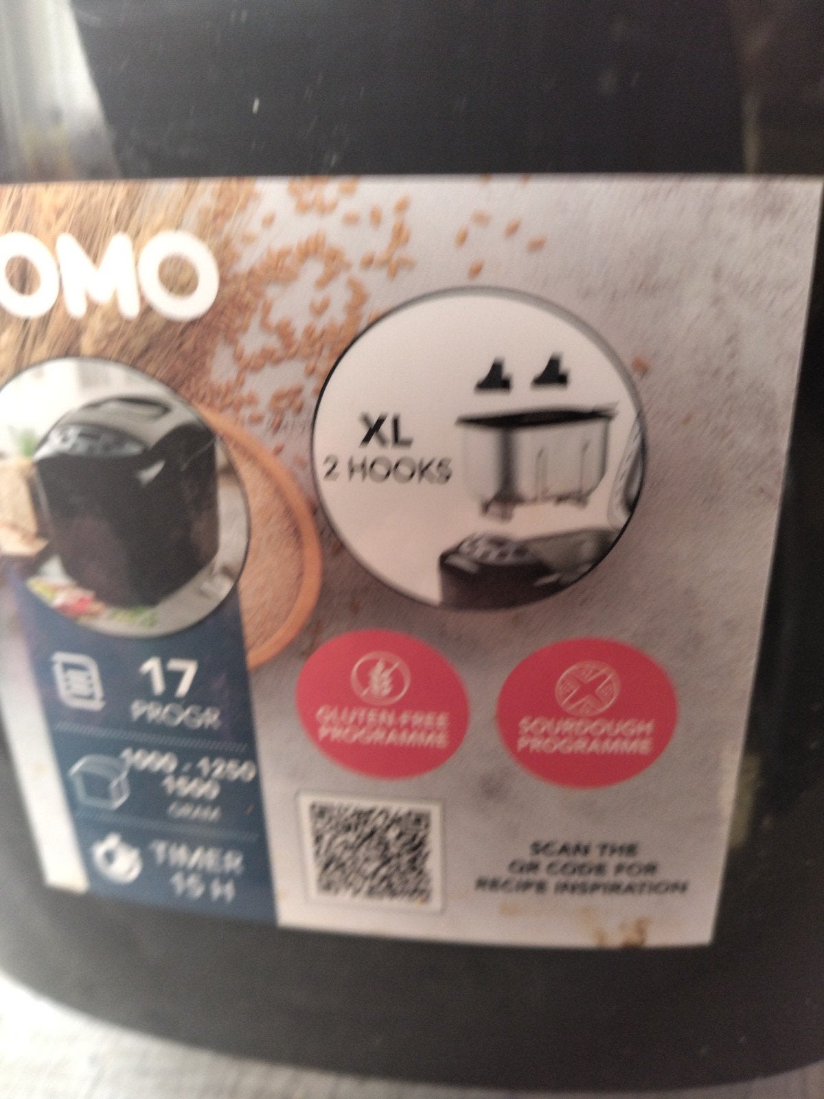 Broodmachine Domo B3977, Gebruikt, 1200 tot 1600 gram deeg, Kijkvenster, Ophalen