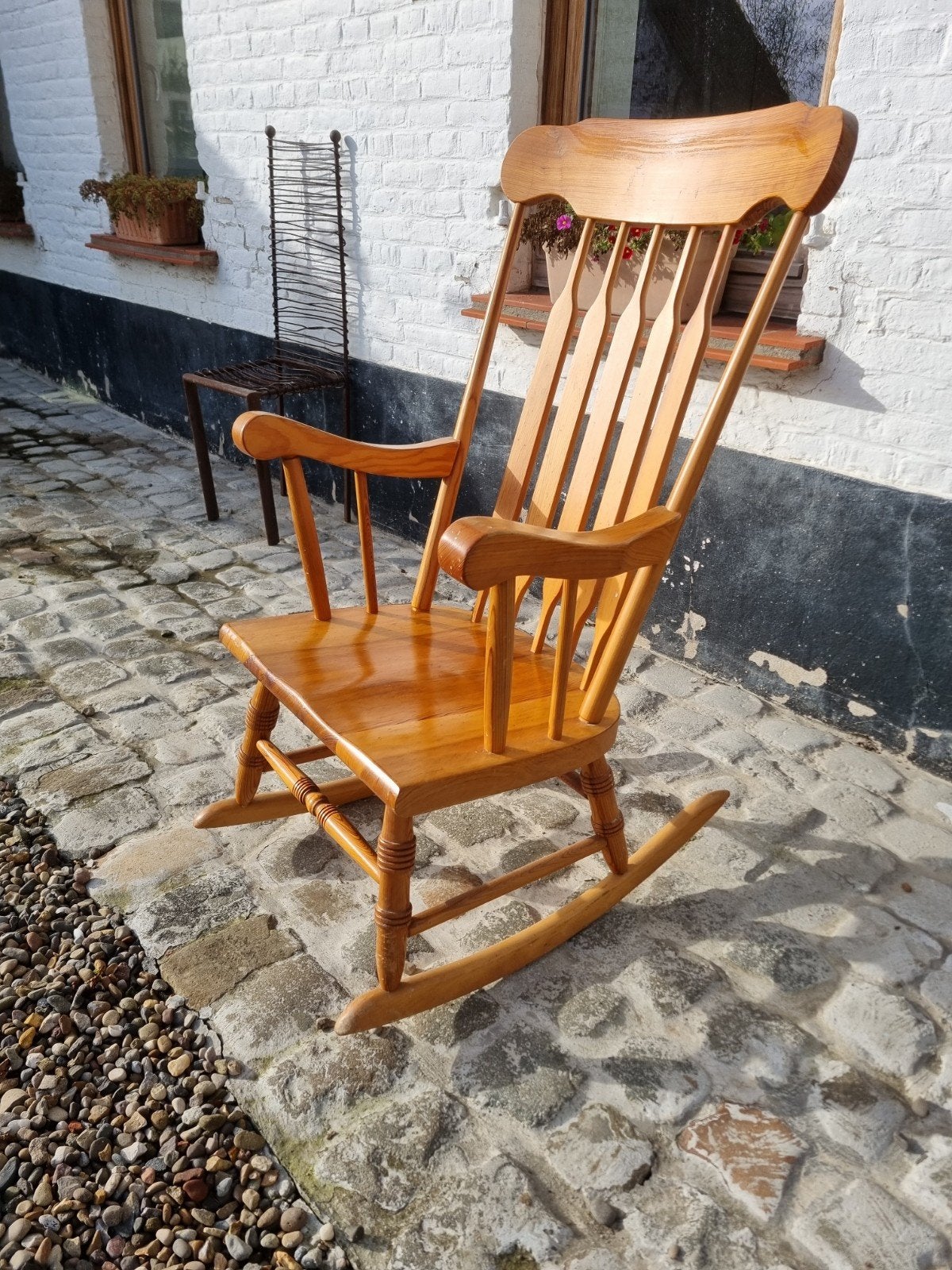 Klassieke Houten Windsor Schommelstoel (Arrowback), Ophalen