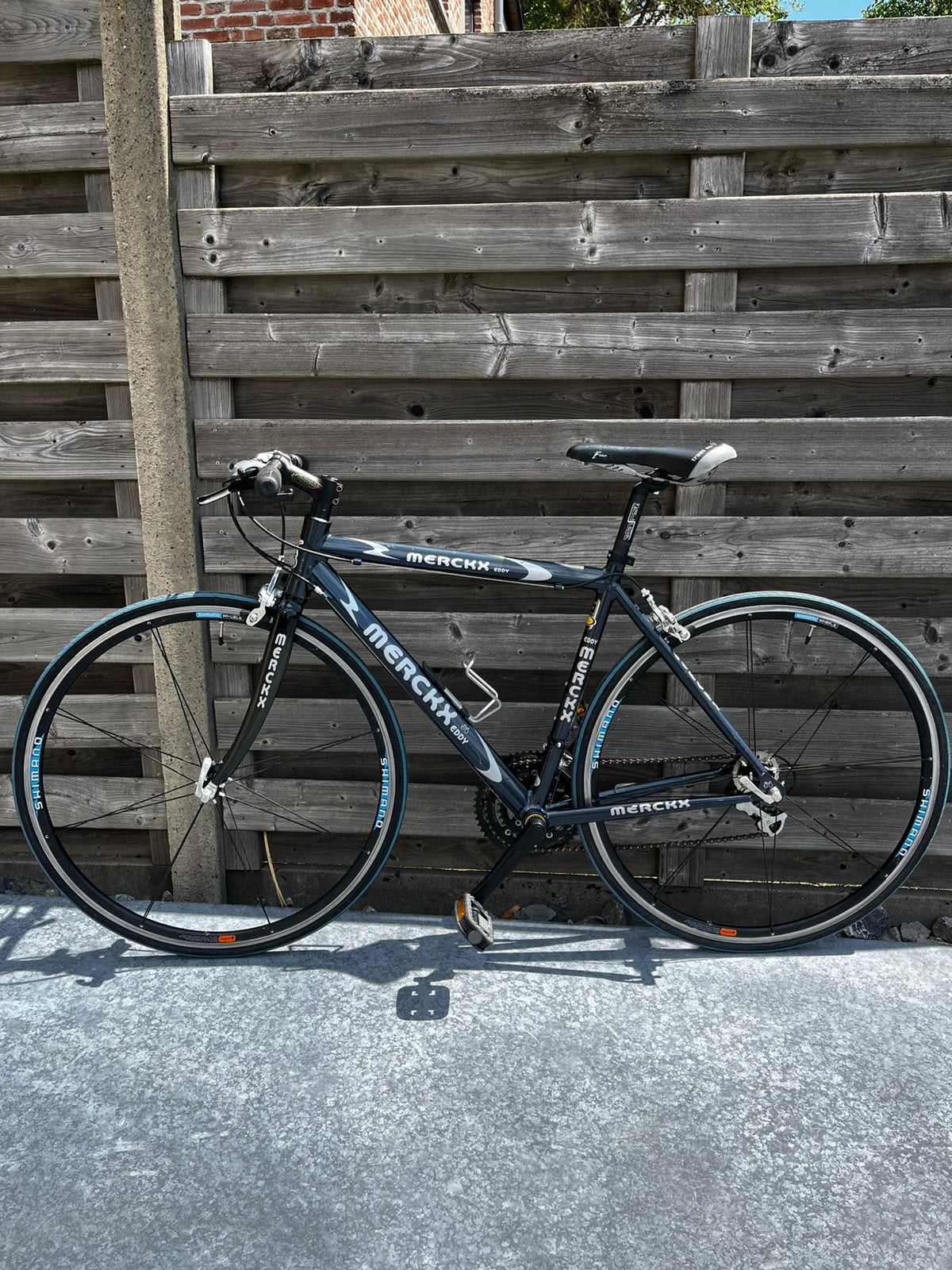 Eddy merckx gara racefiets met recht stuur, Fietsen en Brommers, Fietsen | Racefietsen, 28 inch, Gebruikt, Velgrem, 49 tot 53 cm