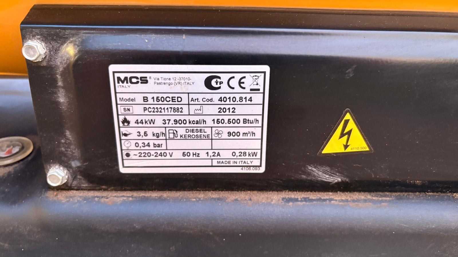 Master B 150 CED diesel hittekanon 44kW, Enlèvement, Comme neuf