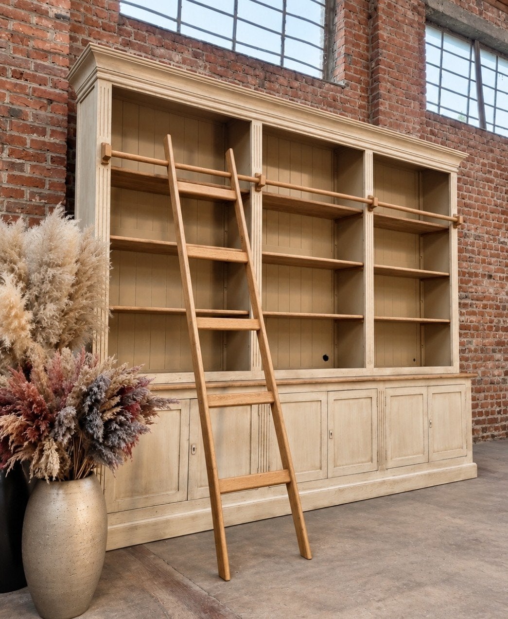 eiken boekenkast/bibliotheekkast 300 cm ART:213/26, Huis en Inrichting, Ophalen, Gebruikt, ., Eikenhout