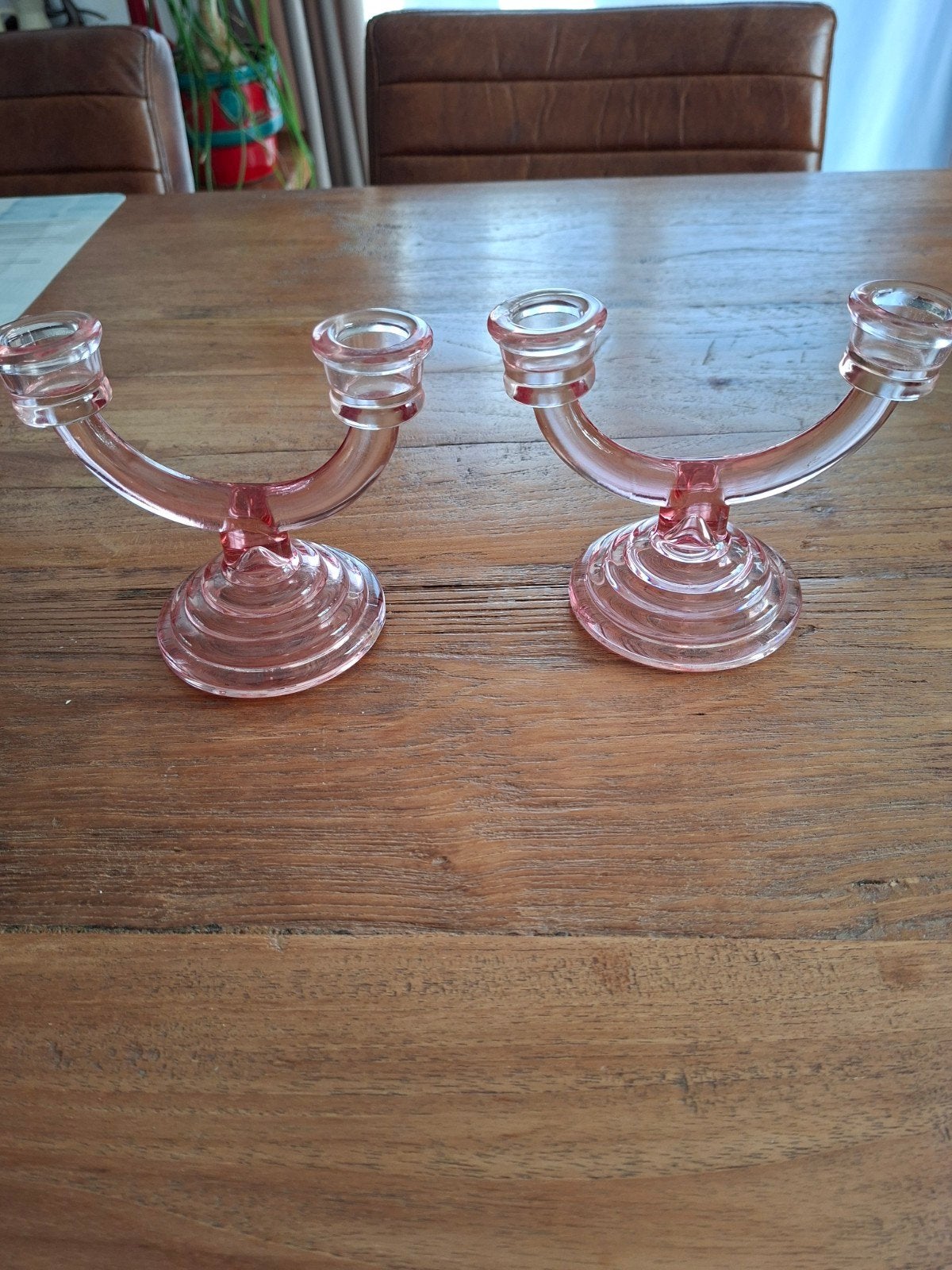 Rose kandelaars, Antiek en Kunst, Ophalen