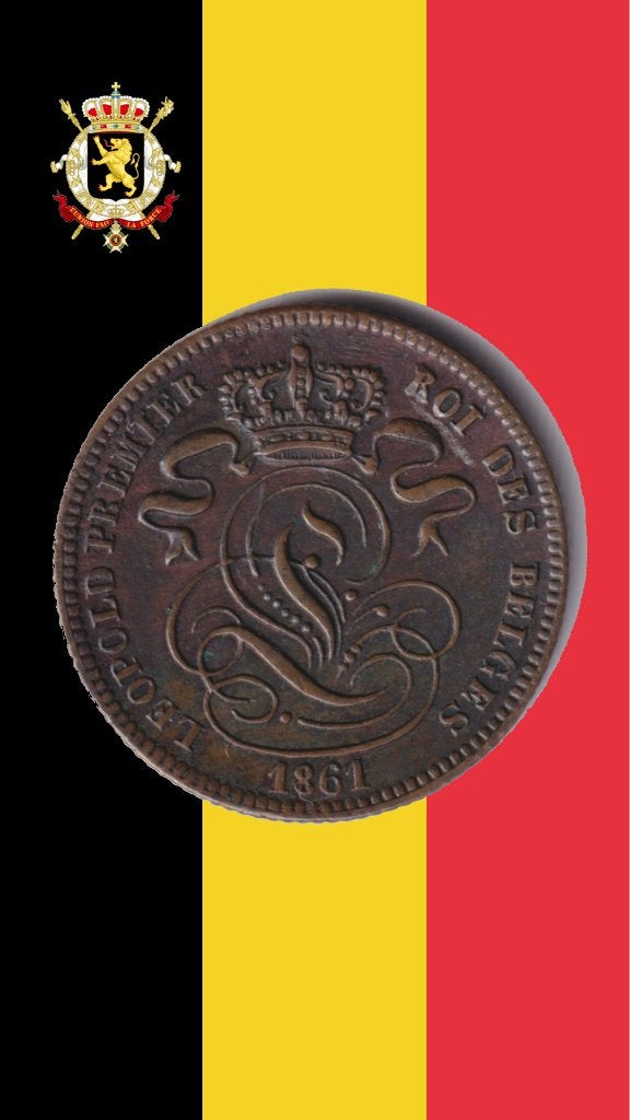 1 cent 1861 - Léopold I (qualité !), Envoi, Monnaie en vrac