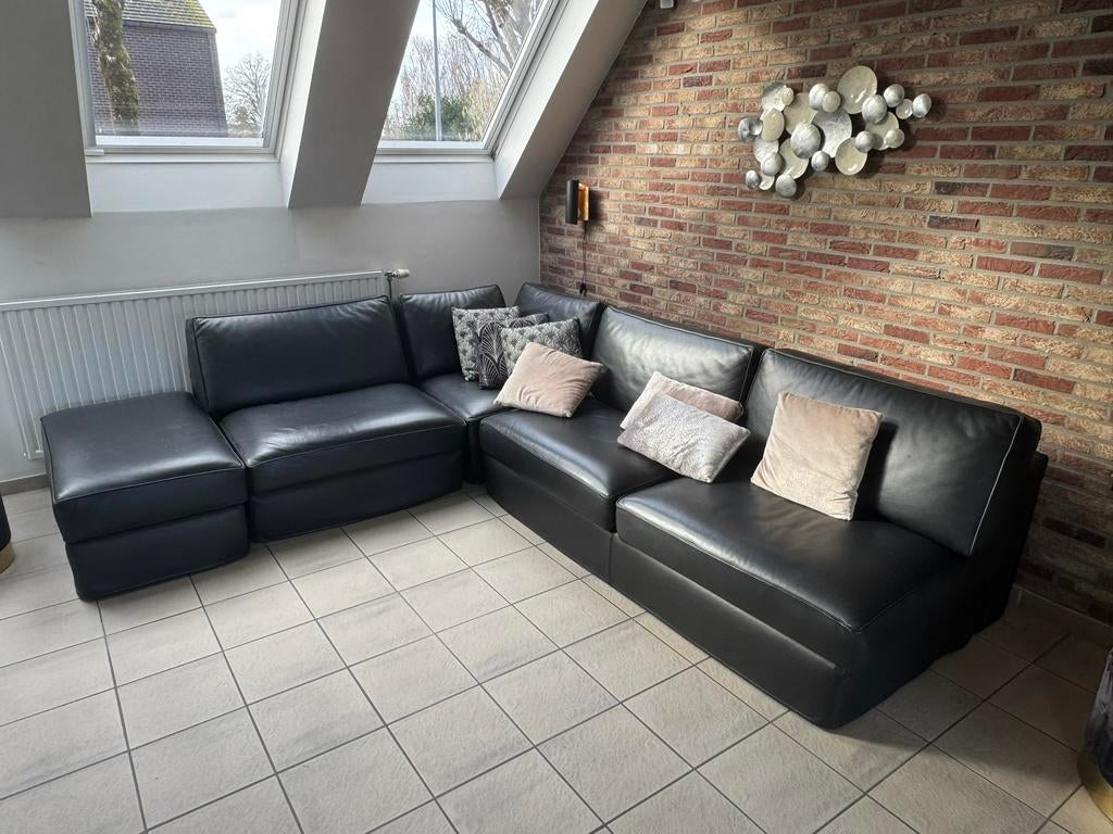 ️ Canapé d’angle cuir italien – Excellent état, Maison & Meubles, Enlèvement, Comme neuf, Cuir