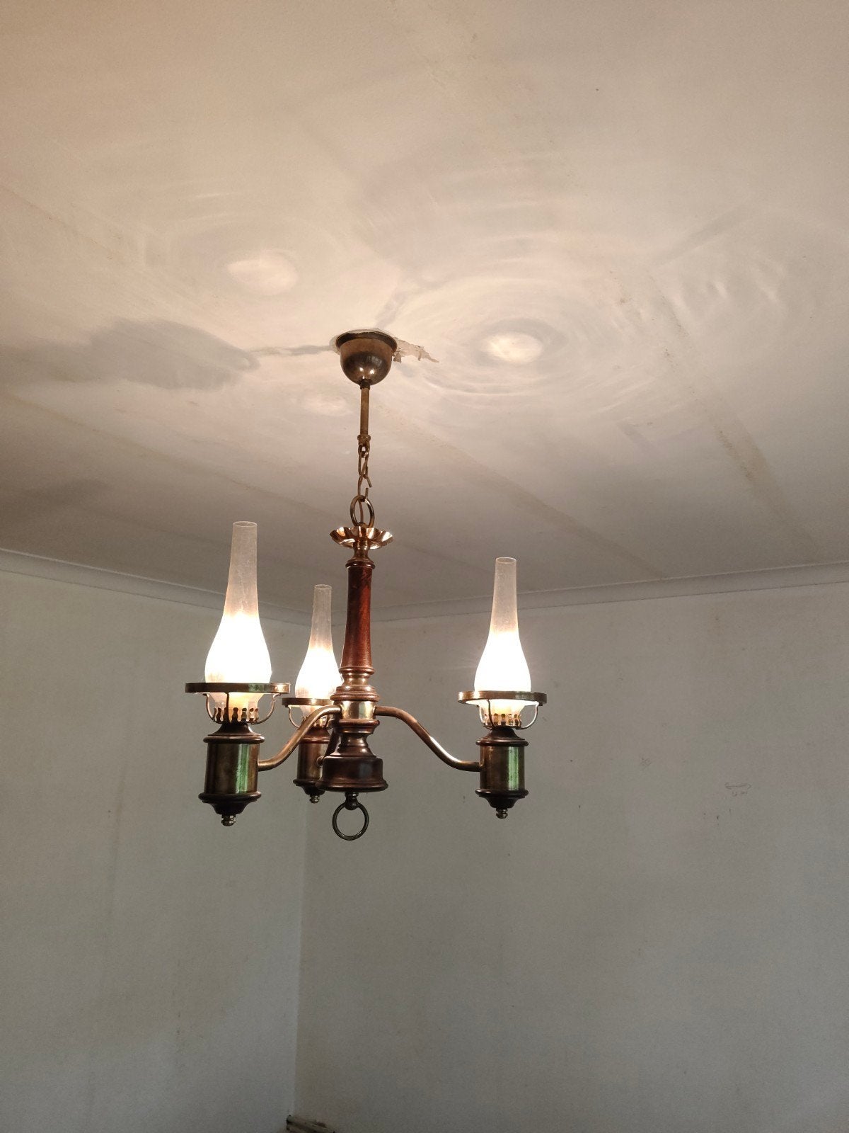 Antieke hanglamp, Enlèvement, Comme neuf, Verre