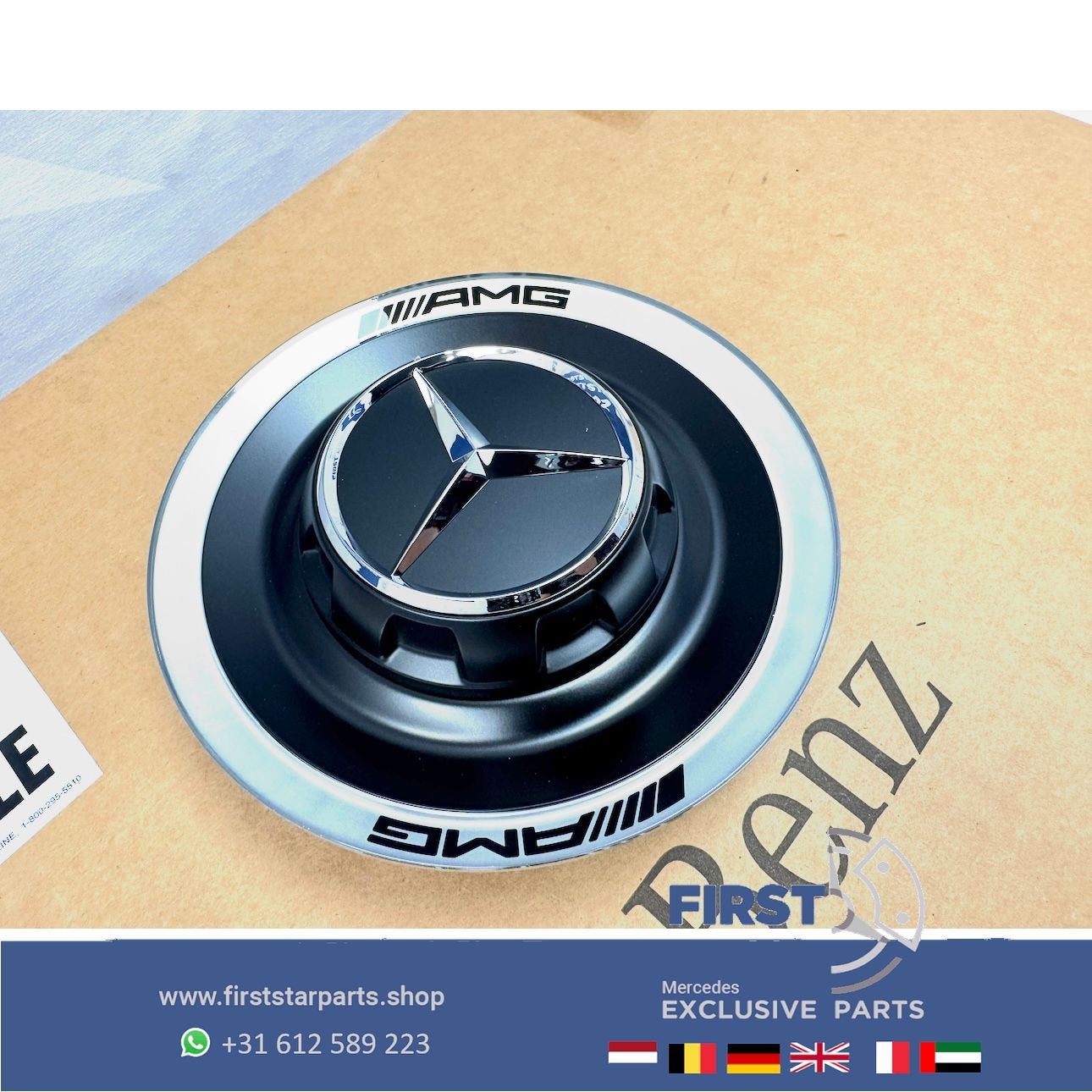 45 63 AMG NAAFKAP ZWART / CHROOM A45S CLA45S C63 E63 GLA45S