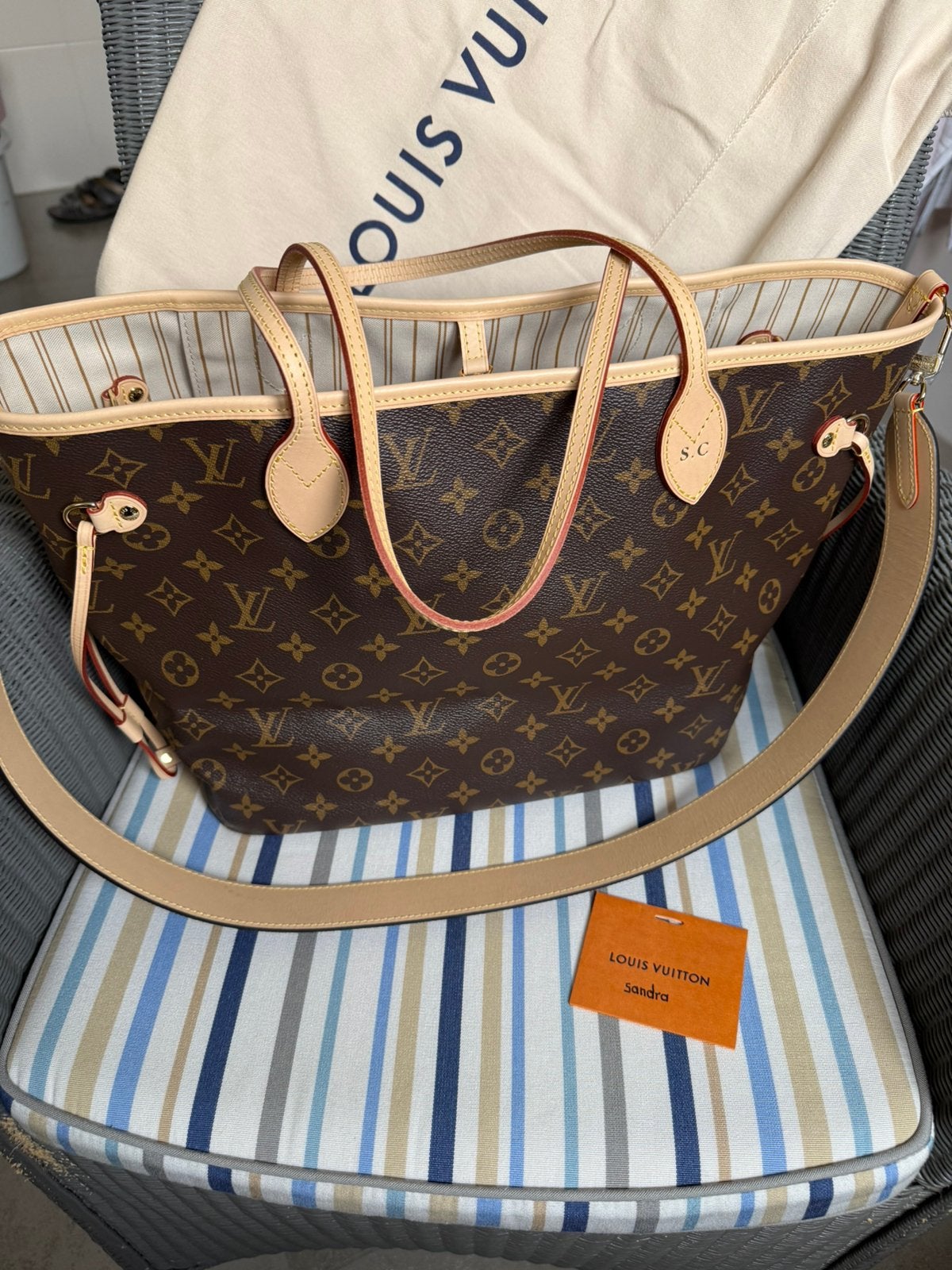 Louis Vuitton Neverfull Bandoulière Inside Out MM, Verzenden, Nieuw