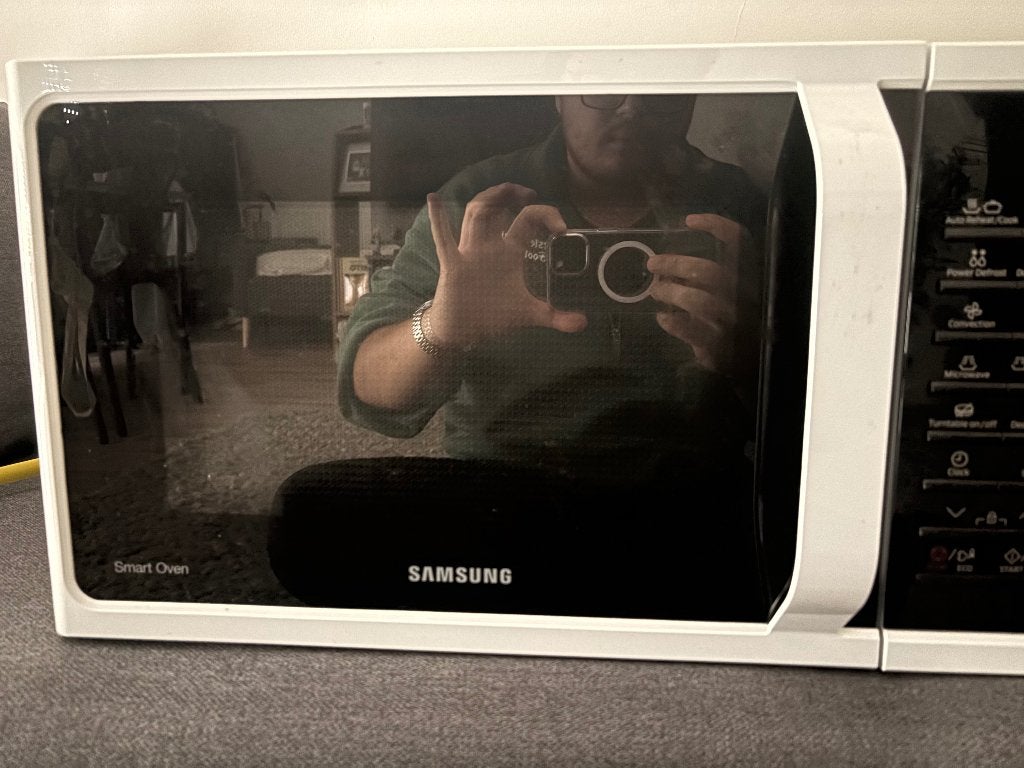 Four combiné Samsung MC28H5015AW, Electroménager, Utilisé, 45 à 60 cm, Four à micro-ondes combiné, Gril