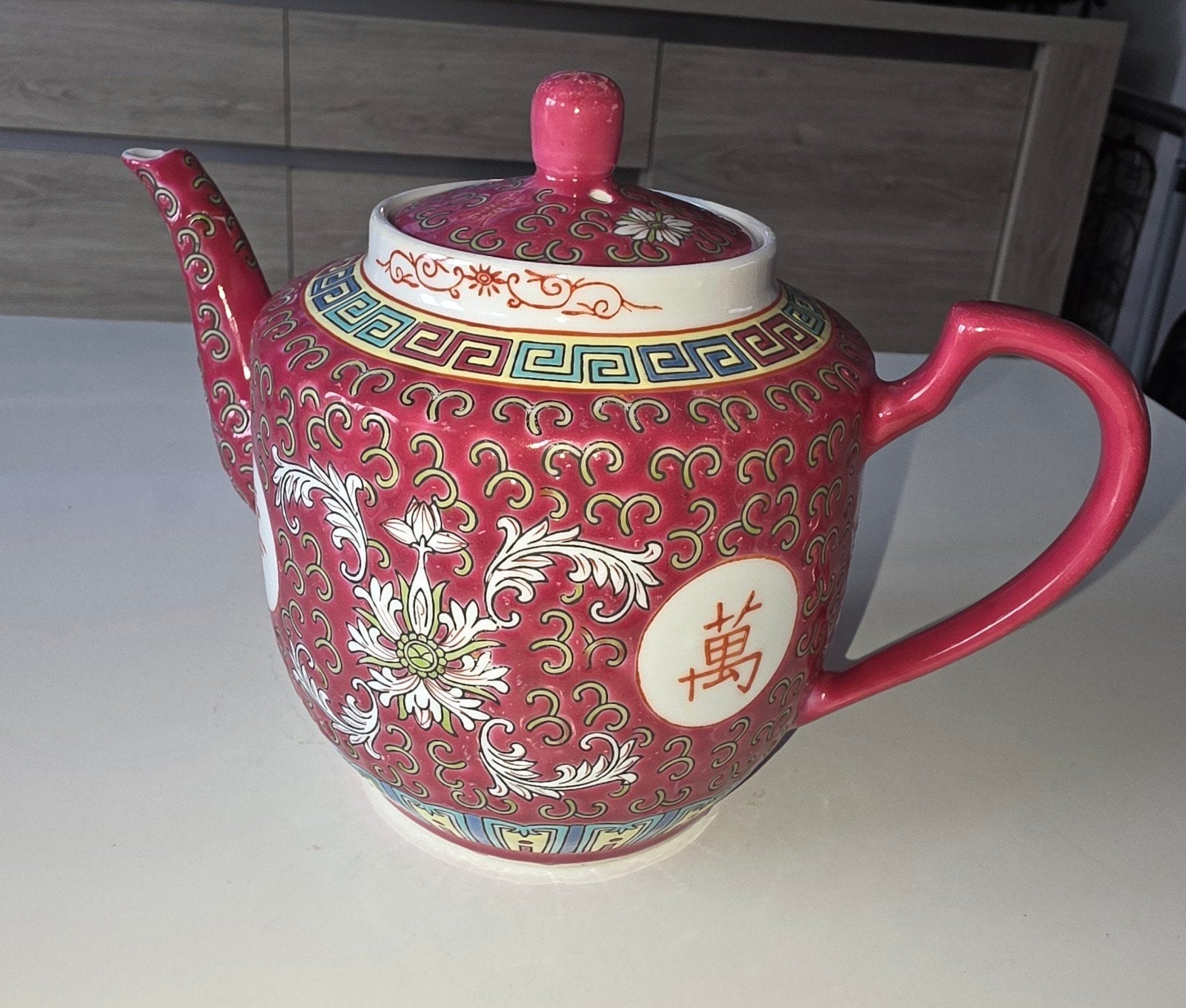 Japanse vintage vitrinekast collectie theepot, Ophalen