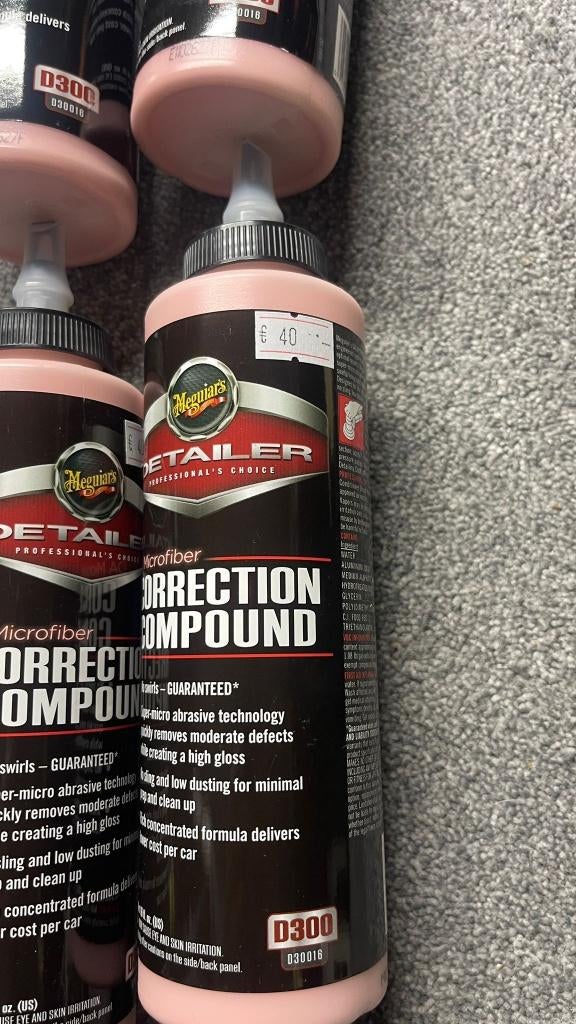 4 x Meguiar's DA microvezelcorrectiemiddel D300 -30%, Auto diversen, Onderhoudsmiddelen, Ophalen of Verzenden