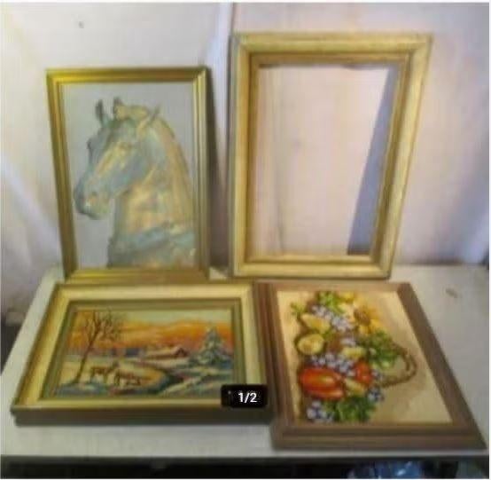 4 beaux cadres anciens en bois - 43x33, Enlèvement ou Envoi, Comme neuf, Bois