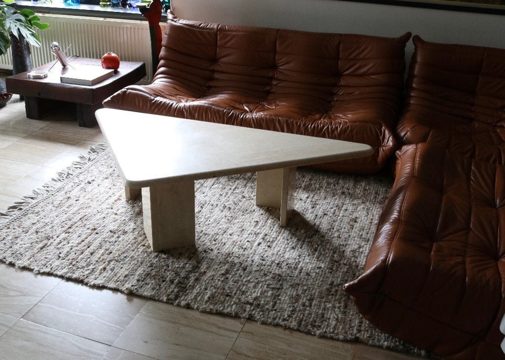 Travertine coffee table - Vintage salontafel, Huis en Inrichting, Ophalen, Gebruikt