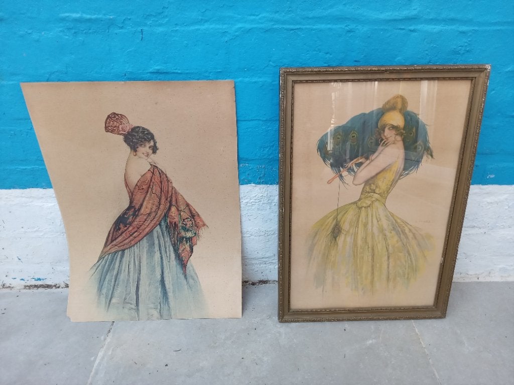 2 litho's van Gaspar Camps Y Junyent (1874-1942), Antiek en Kunst, Gesigneerd in de plaat, Ophalen, Lithografie