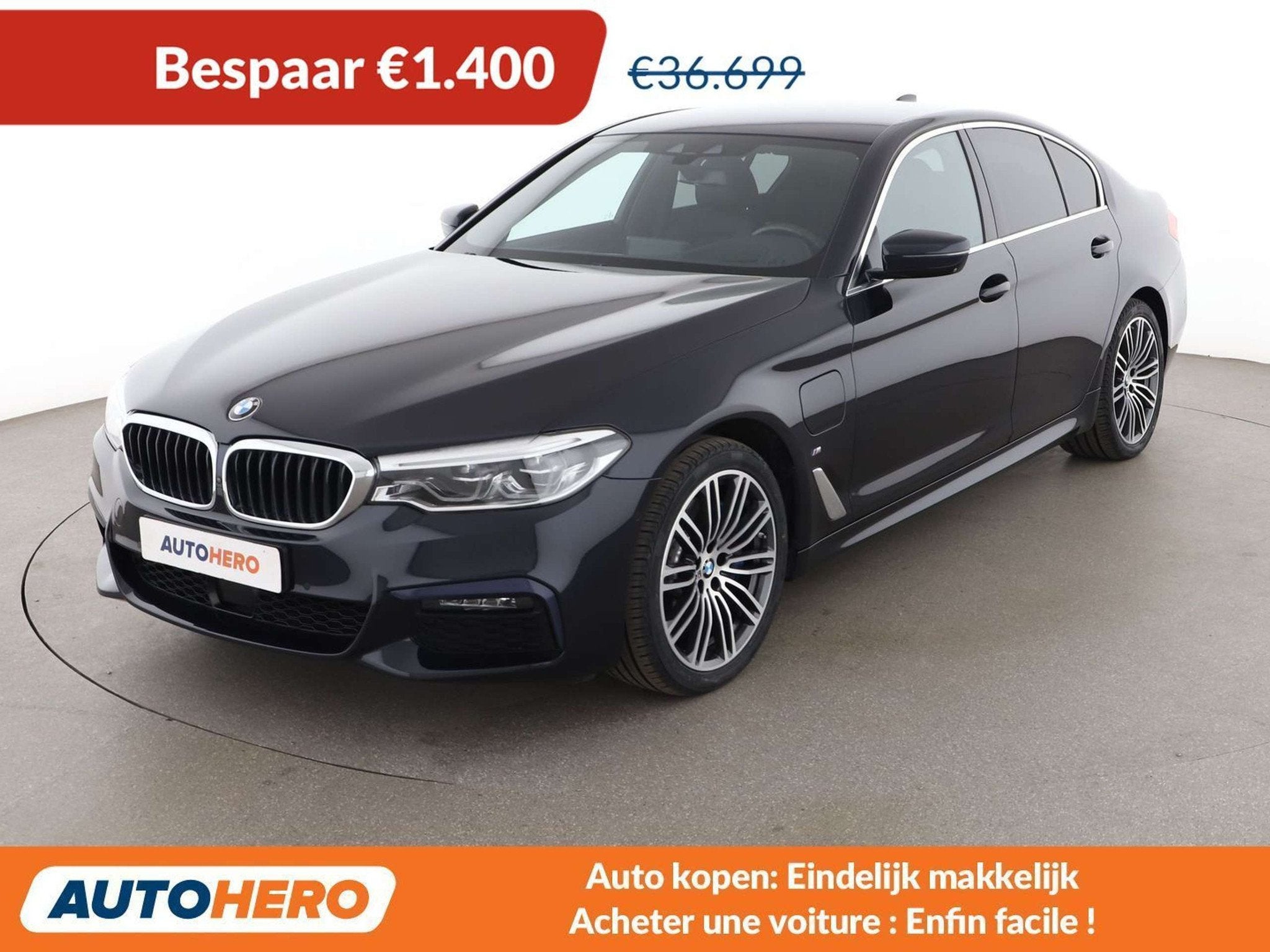 BMW 5 Serie 530 530e xDrive M Sport (bj 2020, automaat), 1935 kg, Gebruikt, Zwart, Hybride Elektrisch/Benzine