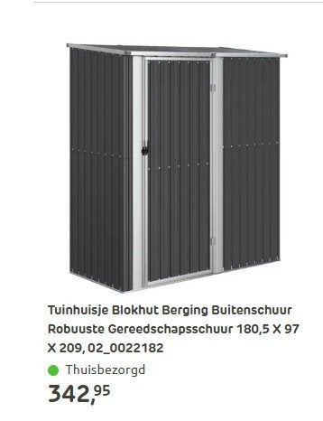 Tuin berging // tuinkot // tuinschuur, Tuin en Terras, Tuinhuizen, Nieuw, Schuur, Metaal, Minder dan 250 cm, Minder dan 200 cm