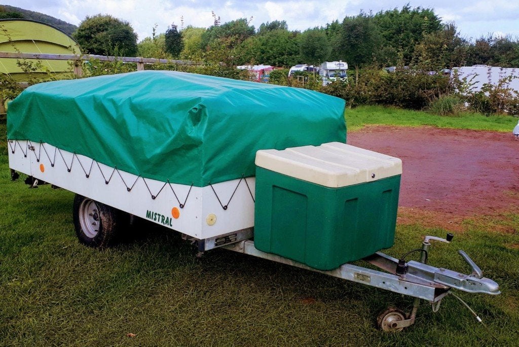 Vouwwagen mistral, Caravans en Kamperen, Ophalen, Cabanon, Aanwezig, Meer dan 6