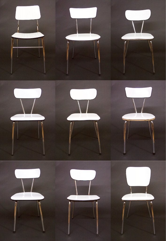 6 chaises vintage Formica, Maison & Meubles, Chaises, Gris, Enlèvement, Bois, Cinq, Six Chaises ou plus