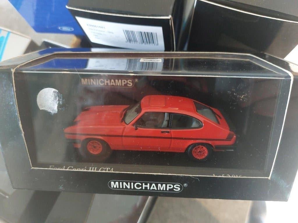 Minichamps Ford Capri III de 1982 red 1/43, Ophalen of Verzenden, Nieuw, Auto, MiniChamps