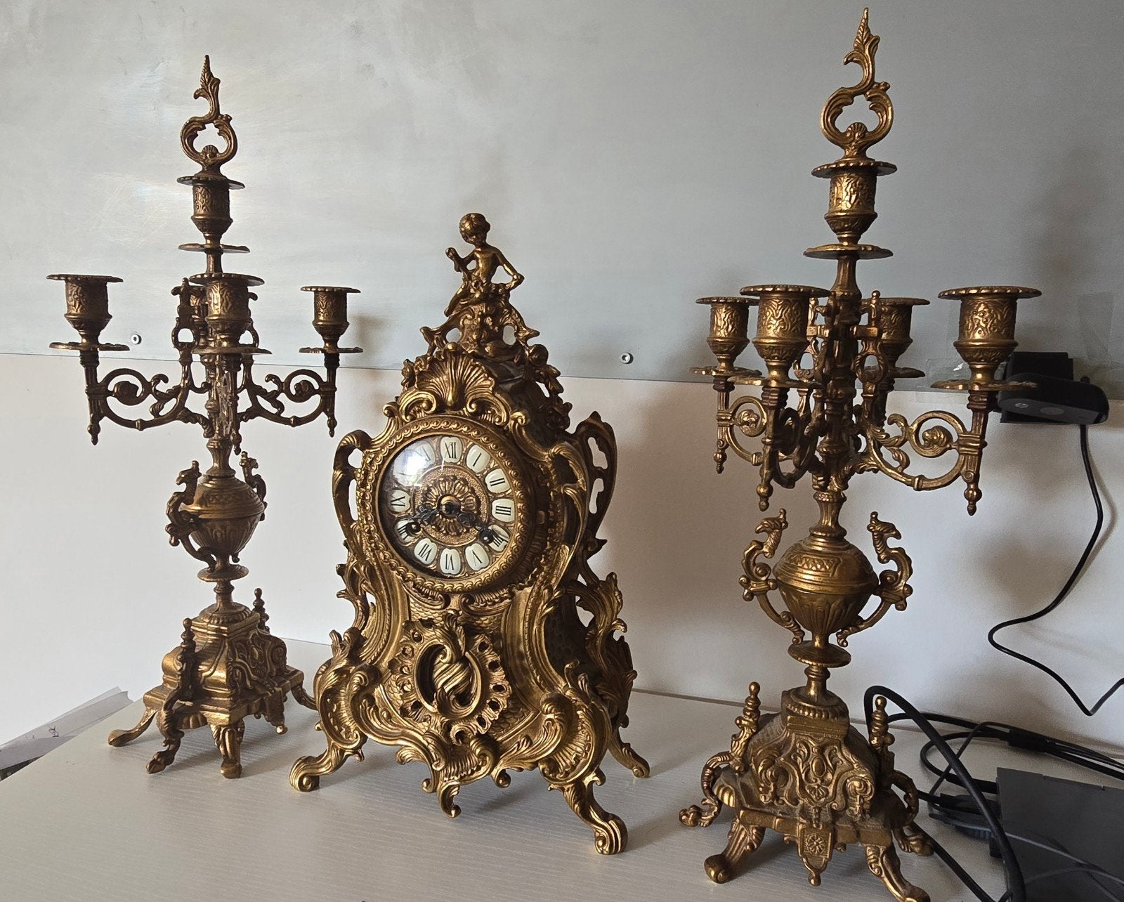 Horloge murale mécanique allemande vintage avec doubles chan, Enlèvement
