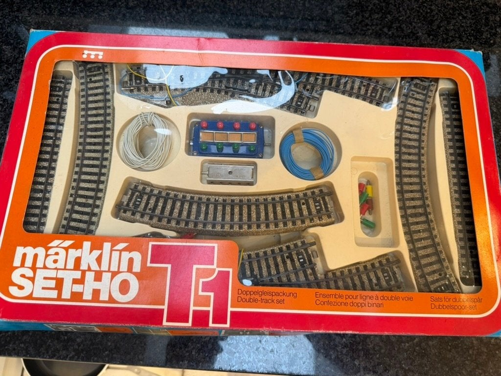 Märklin HO T1 set compleet, Analogique, Enlèvement ou Envoi, Courant alternatif, Rails