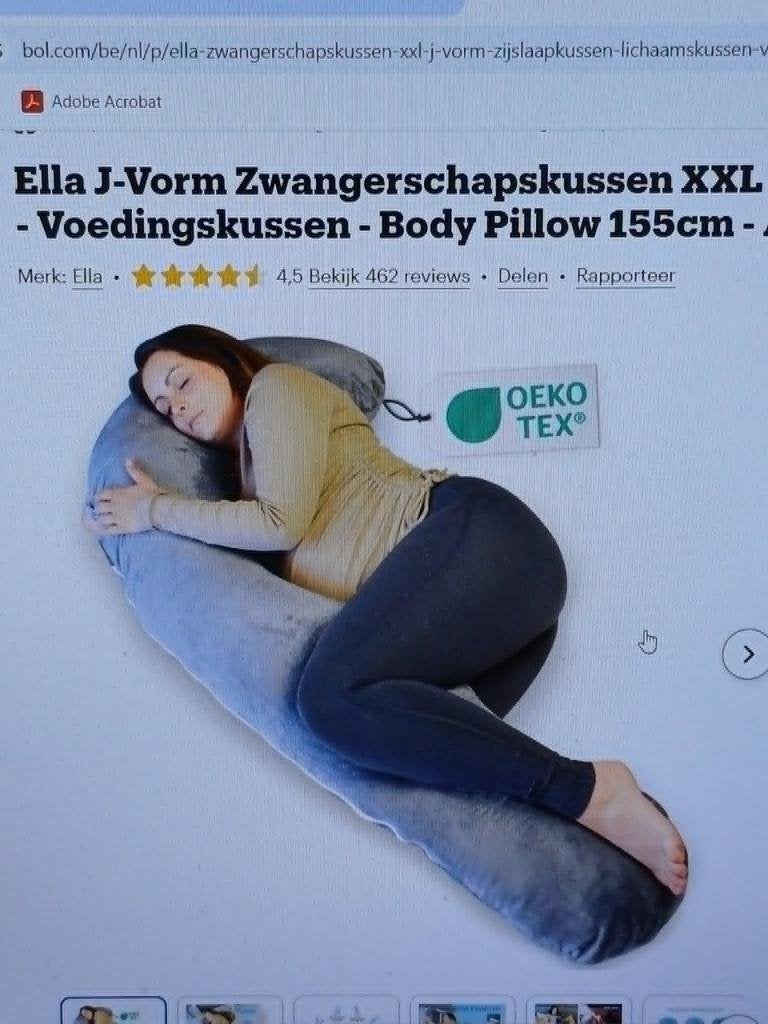 Zijslaapkussen/lichaamkussen/zwangerschapkussen XXL NIEUW, Huis en Inrichting, Slaapkamer | Beddengoed, Nieuw, Fleece, Ophalen
